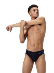 Speedo Kąpielówki "Eco+ Hyperboom" w kolorze czarno-niebieskim rozmiar: 6. Czarne kąpielówki męskie Speedo, bez wzorów, z materiału. Za 86.78 zł.