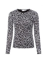 Vila koszulka z długim rękawem - VILarine Kobiety czarny|biały, M. Białe t-shirty damskie Vila, m, bez wzorów, bez kołnierzyka. Za 79.95 zł.
