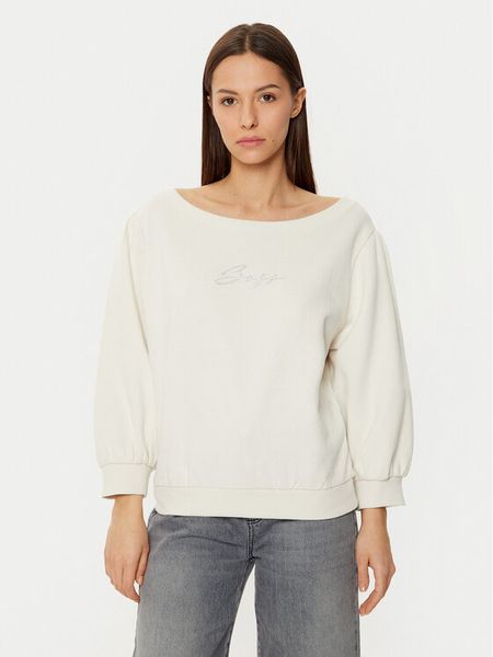 BOSS Bluza 50538987 Kremowy Relaxed Fit. Białe bluzy bez kaptura damskie Boss, m, z bawełny. Za 290.99 zł.