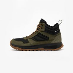 Buty turystyczne męskie Quechua NH500 skóra. Brązowe buty trekkingowe męskie QUECHUA, na zimę, ze skóry, bez zapięcia, trekkingowe. Za 269.99 zł.