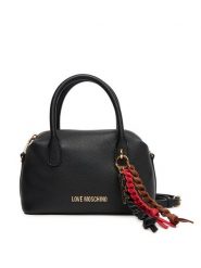 LOVE MOSCHINO Torebka JC4305PP0MK1100A Czarny. Czarne torebki klasyczne damskie Love Moschino, bez wzorów, ze skóry, bez dodatków. Za 699.99 zł.
