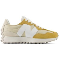 Buty New Balance unisex sneakersy U327FG beżowy. Brązowe buty sportowe na co dzień męskie z gumy, bez zapięcia. Za 487.95 zł.