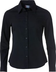 Clique Clare - Dámska koszulka z długim rękawem 100% bawełna, Easy Care – black. Czarne t-shirty damskie CLIQUE, s, bez wzorów, z bawełny, bez kołnierzyka. Za 212.59 zł.