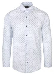 Koszula Męska, Elegancka - TO ON - Biała w Drobny Wzór. Białe koszule męskie TO-ON, m, bez wzorów, z bawełny, bez kołnierzyka, bez ramiączek. Za 139.00 zł.