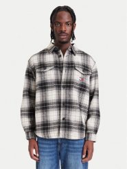 Tommy Jeans Kurtka koszulowa DM0DM23616 Czarny Regular Fit. Czarne kurtki męskie Tommy Jeans, l, bez wzorów, z jeansu, bez kaptura. Za 529.99 zł.