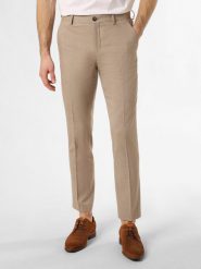 Selected spodnie od garnituru modułowego Mężczyźni Slim Fit beżowy, 42. Brązowe spodnie materiałowe męskie Selected. Za 449.95 zł.