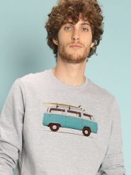 WOOOP Bluza "Blue Van" w kolorze szarym rozmiar: XL. Szare bluzy bez kaptura męskie Wooop, xl, z bawełny. Za 108.99 zł.