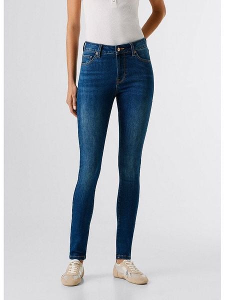 Pepe Jeans Dżinsy - Skinny fit - w kolorze granatowym rozmiar: W25/L32. Niebieskie jeansy damskie Pepe Jeans, z podwyższonym stanem. Za 197.63 zł.