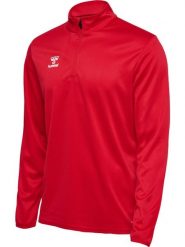 HUMMEL bluza sportowa 1/2 zamek hmlESSENTIAL HALF-ZIP. Niebieskie bluzy sportowe damskie HUMMEL, m, bez wzorów, z materiału, bez ramiączek, krótkie, bez kaptura. Za 100.00 zł.