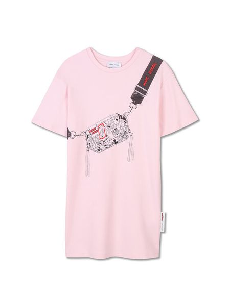 Marc Jacobs Sukienka codzienna W60541 Różowy Relaxed Fit. Czerwone sukienki dziewczęce MARC JACOBS, bez wzorów, z bawełny, bez ramiączek. Za 219.99 zł.