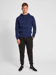 Bluza z kapturem Hummel Red Heavy. Niebieskie bluzy sportowe męskie HUMMEL, s, z bawełny. Za 99.00 zł.