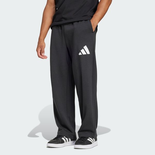 Spodnie Essentials Wide Leg 3 Bar Logo. Białe spodnie sportowe męskie Adidas, z bawełny. Za 183.50 zł.
