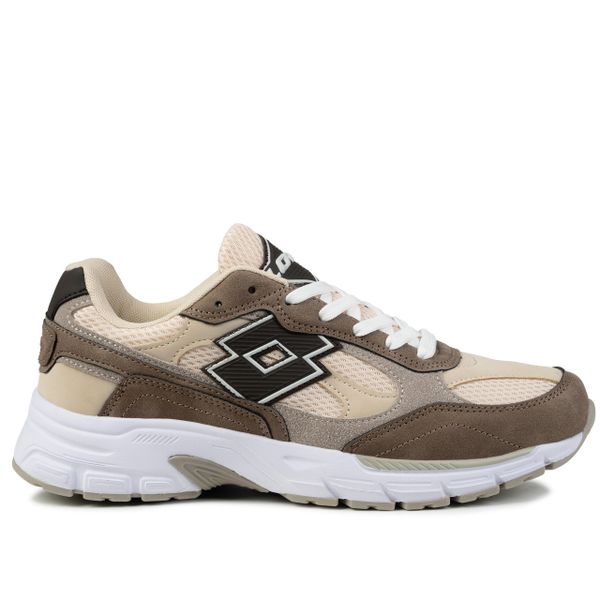 Buty sneakersy męskie sportowe Lotto FLOWTIV. Brązowe buty sportowe na co dzień męskie Lotto, z materiału, bez zapięcia, trekkingowe. Za 159.00 zł.