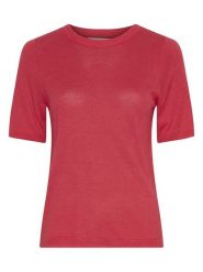 MOSS COPENHAGEN Bluzka w kolorze czerwonym rozmiar: S/M. Czerwone bluzki damskie MOSS COPENHAGEN, m, bez wzorów, bez kołnierzyka, bez ramiączek. Za 83.62 zł.