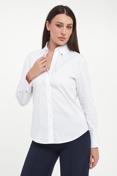 Koszula damska popelinowa Barbara2 JOOP!. Koszule damskie Joop!, s, bez wzorów, bez kołnierzyka, bez ramiączek. Za 599.00 zł.