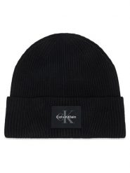 Calvin Klein Czapka Monologo LV04D8096G Czarny. Czarne czapki zimowe damskie CALVIN KLEIN, z wiskozy. Za 169.99 zł.