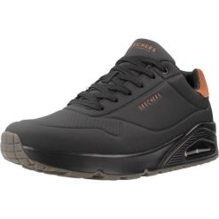 Buty do chodzenia męskie Skechers Uno. Czarne buty sportowe na co dzień męskie Skechers, na zimę, z materiału, bez zapięcia, trekkingowe. Za 299.99 zł.