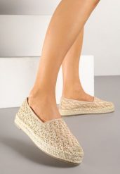 Beżowe Espadryle z Plecionym Sznurkiem Nimiorra. Brązowe espadryle damskie Renee, bez wzorów, bez obcasa, na płaskiej podeszwie. Za 59.99 zł.