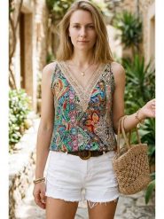 SOULSHAE Top ze wzorem rozmiar: XXL/3XL. Topy damskie SOULSHAE, xl, bez wzorów, bez kołnierzyka. Za 86.95 zł.