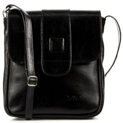 Torebka skórzana damska listonoszka DAN-A T123A czarna. Czarne shopper bag damskie DAN-A, bez wzorów, ze skóry, bez dodatków. Za 239.99 zł.