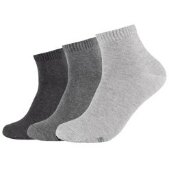 Skarpetki sportowe męskie 3PPK Basic Quarter Socks. Szare skarpetki męskie Skechers, bez wzorów, z bawełny. Za 29.99 zł.