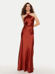STAUD Sukienka wieczorowa Cadence R24P2214SA Czerwony Slim Fit. Czerwone sukienki damskie STAUD, bez wzorów, z syntetyku, wizytowe, bez kołnierzyka, bez ramiączek. Za 2,019.00 zł.
