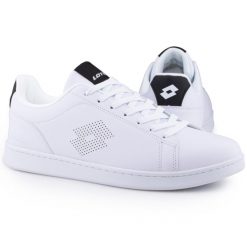 Buty męskie sportowe trampki Lotto BURGAS. Białe trampki i tenisówki męskie Lotto, bez wzorów, bez zapięcia. Za 129.00 zł.