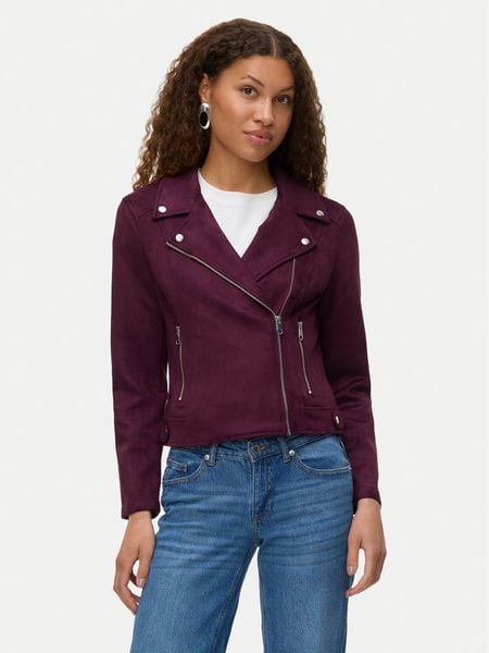 Vero Moda Kurtka z imitacji skóry Jose 10300938 Fioletowy Regular Fit. Fioletowe kurtki damskie Vero Moda, l, bez wzorów, ze skóry, bez kaptura. Za 119.99 zł.