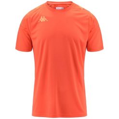 Koszulka Kappa Gianto. Brązowe t-shirty sportowe męskie Kappa, l, z materiału, bez ramiączek, na fitness i siłownię. Za 154.20 zł.