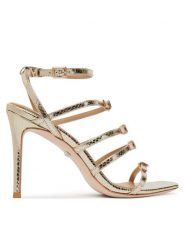 Marciano Guess Sandały G6GZ14 L0095 Złoty. Żółte sandały damskie Marciano Guess, z aplikacjami, ze skóry, bez obcasa, na szpilce. Za 989.99 zł.