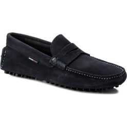 Mokasyny TOMMY JEANS - Driver EM0EM00040 Ink 006. Niebieskie mokasyny męskie Tommy Jeans, z jeansu. W wyprzedaży za 349.00 zł.