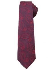 Bordowy Elegancki Krawat Męski -ALTIES- 6 cm, Paisley, Łezka. Czerwone krawaty i muchy męskie Alties, bez wzorów, z tkaniny, eleganckie. Za 49.00 zł.