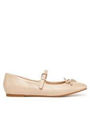 Guess Baleriny FLJKAY LEA02 Beżowy. Brązowe baleriny damskie Guess, z aplikacjami, ze skóry, bez obcasa. Za 309.99 zł.