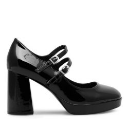 Półbuty Jenny Fairy. Czarne półbuty damskie Jenny Fairy, bez wzorów, bez obcasa, na obcasie. Za 149.99 zł.