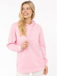 Zwillingsherz Bluza "Happiness Vibes" w kolorze jasnoróżowym rozmiar: S/M. Różowe bluzy z kapturem damskie Zwillingsherz, m. Za 187.52 zł.