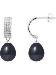 Pearline Srebrne kolczyki-wkrętki z perłami i cyrkoniami rozmiar: onesize. Niebieskie kolczyki damskie Pearline, z cyrkonią, srebrne. Za 239.99 zł.