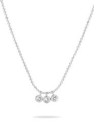 Tamaris Srebrny naszyjnik z elementami ozdobnymi - dł. 45 cm rozmiar: onesize. Szare naszyjniki damskie Tamaris, srebrne. Za 130.99 zł.