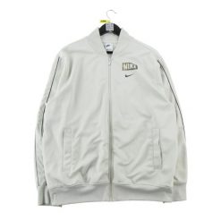 Kurtka Męska Retro Bomber Jacket Beżowa. Brązowe kurtki treningowe męskie Nike, l, bez wzorów, z materiału. Za 168.96 zł.