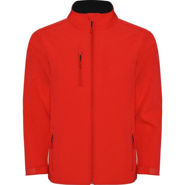 Męska Kurtka Soft Shell Nebraska. Czerwone kurtki męskie ROLY, l, bez wzorów, sportowe, bez kaptura. Za 147.99 zł.