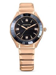 Swarovski Zegarek kwarcowy w kolorze różowozłoto-czarnym rozmiar: onesize. Czarne, analogowe zegarki damskie Swarovski, ze stali. Za 817.99 zł.