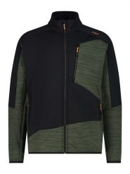 CMP Kurtka polarowa w kolorze czarno-oliwkowym rozmiar: 56. Brązowe kurtki męskie CMP, bez wzorów, z materiału, bez kaptura. Za 193.70 zł.