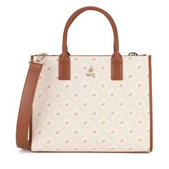 Torebka Beverly Hills Polo Club. Brązowe torebki klasyczne damskie Beverly Hills Polo Club, bez wzorów, bez dodatków. Za 299.99 zł.