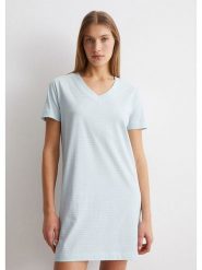 Marc O´Polo Bodywear Sukienka w kolorze błękitnym rozmiar: XL. Niebieskie sukienki damskie na co dzień, xl, bez wzorów, z bawełny, bez kołnierzyka, bez ramiączek, mini, proste. Za 109.26 zł.
