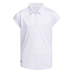 Koszulka Girls' Performance Polo. Białe koszulki polo męskie Adidas, bez wzorów, z materiału, bez ramiączek. Za 129.00 zł.