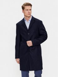Calvin Klein Płaszcz wełniany K10K110462 Granatowy Regular Fit. Niebieskie płaszcze męskie CALVIN KLEIN, m, bez wzorów, z wełny. Za 2,389.00 zł.