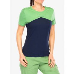 Koszulka wspinaczkowa damska La Sportiva Roof T-Shirt. Niebieskie bluzki sportowe damskie La Sportiva, bez wzorów, bez ramiączek. Za 198.99 zł.