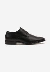 Czarne Półbuty Sznurowane w Eleganckim Stylu Zalithe. Czarne buty wizytowe męskie Born2be, z jeansu, bez zapięcia. Za 89.99 zł.