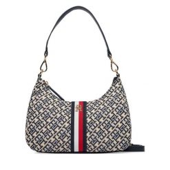 Torebka Tommy Hilfiger. Niebieskie torebki klasyczne damskie Tommy Hilfiger, bez wzorów, bez dodatków. Za 529.99 zł.