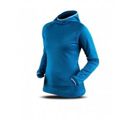 Bluza Trimm VERONA. Niebieskie bluzy z kapturem damskie TRIMM, na zimę, z dzianiny. W wyprzedaży za 90.44 zł.