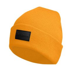 Czapka unisex z akrylowej dzianiny musztardowa Polar. Brązowe czapki męskie GYMBEAM, na zimę, bez wzorów, z dzianiny, klasyczne. Za 42.90 zł.